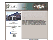 Tablet Screenshot of bellasrestaurant.com